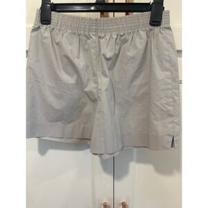 Vintage preppy Lacoste Sport Shorts Gray Elastic Pocket Logo women's Size 6